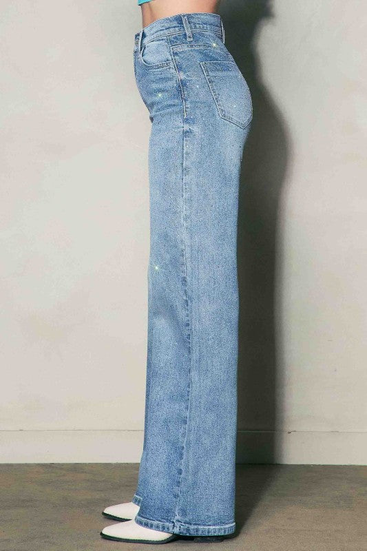 Zara Rhinestone Jeans - PREORDER 10/09