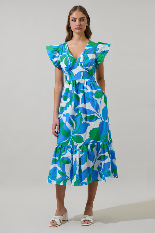 Alara Printed Midi Dress