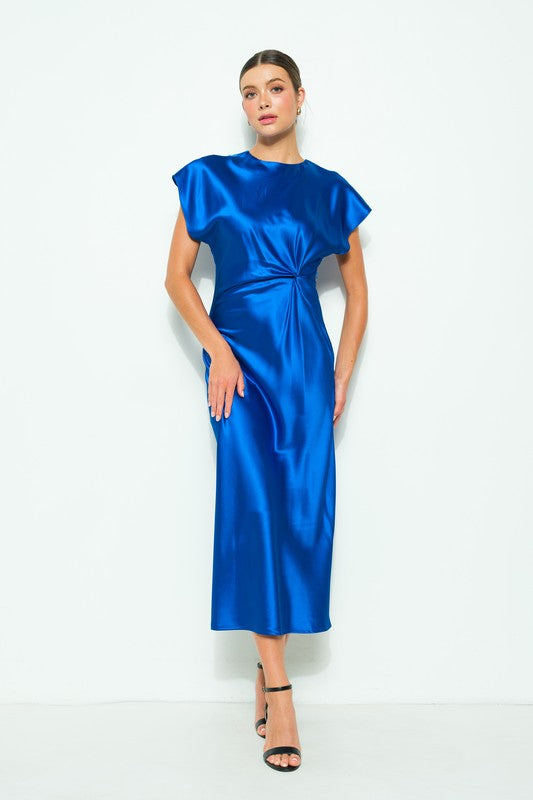 Adry Satin Midi Dress