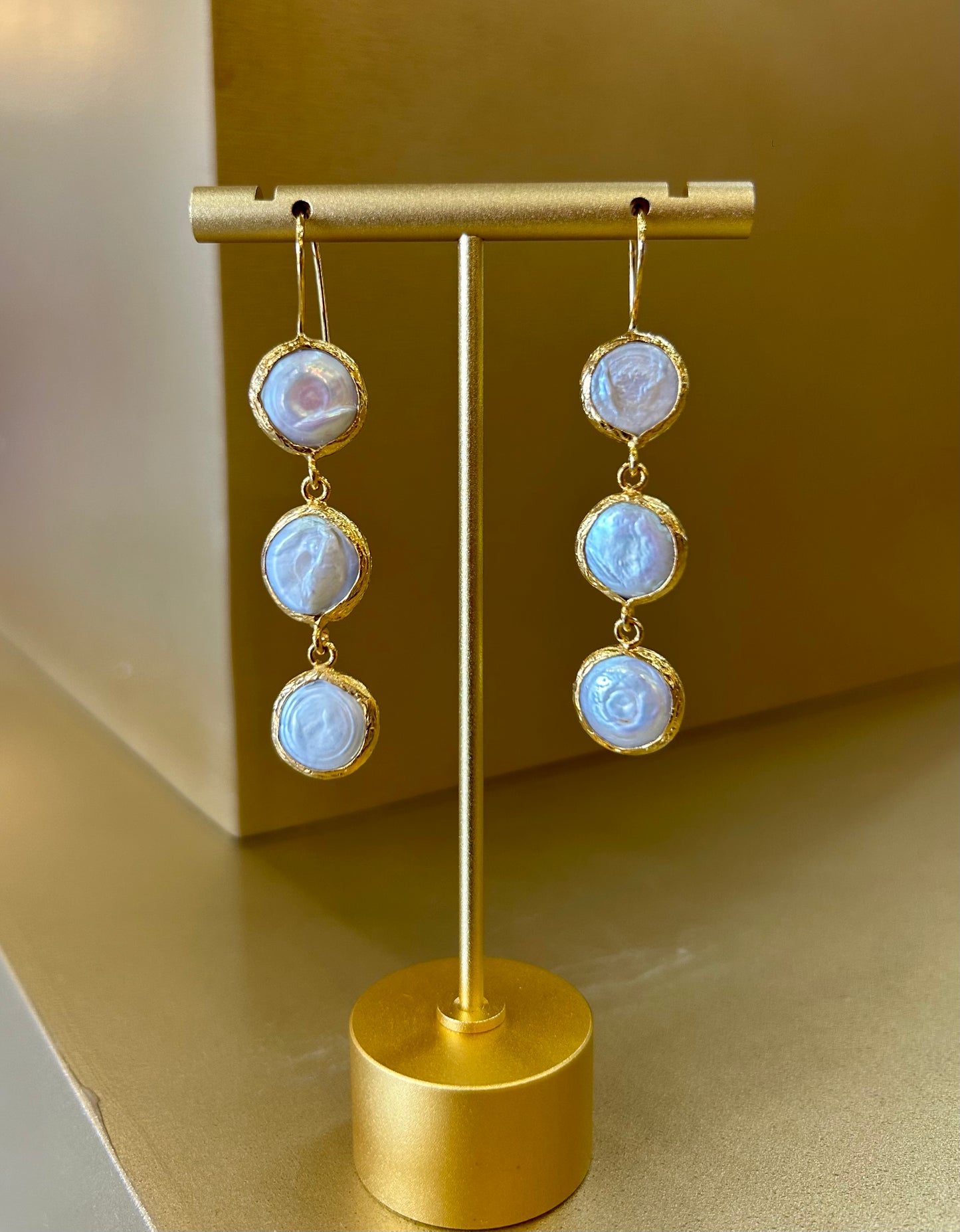 Eva (3)Pearl Earrings
