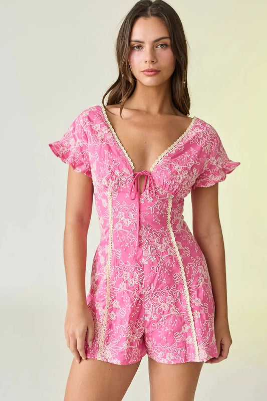 Bella Pink Romper