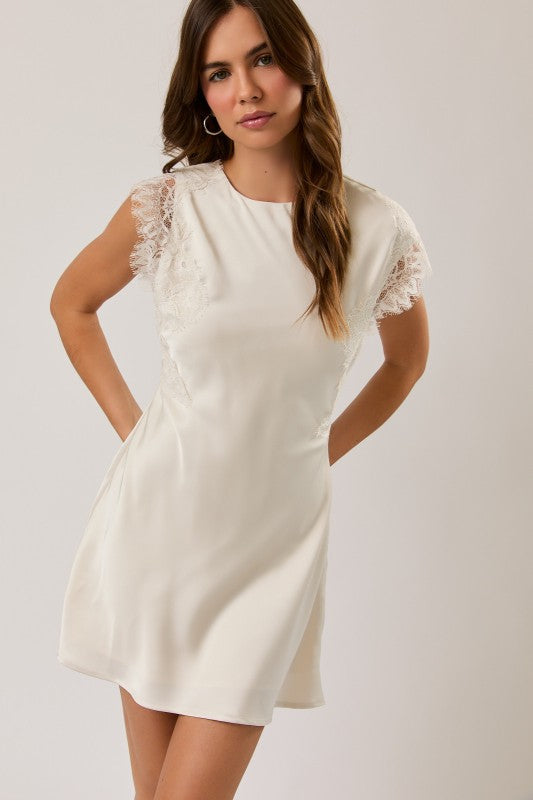 Danna Satin + Lace Dress