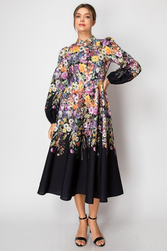 Elva Floral Print Dress