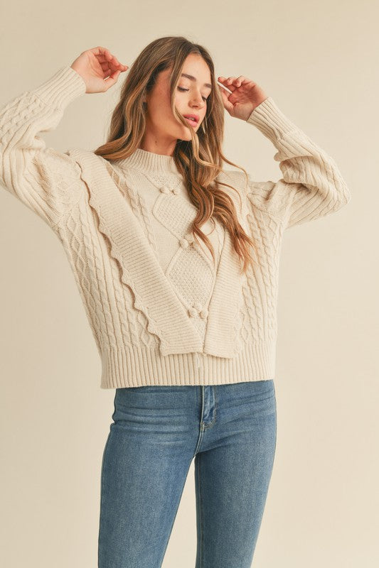 Tessa Pom Pom Detail Sweater