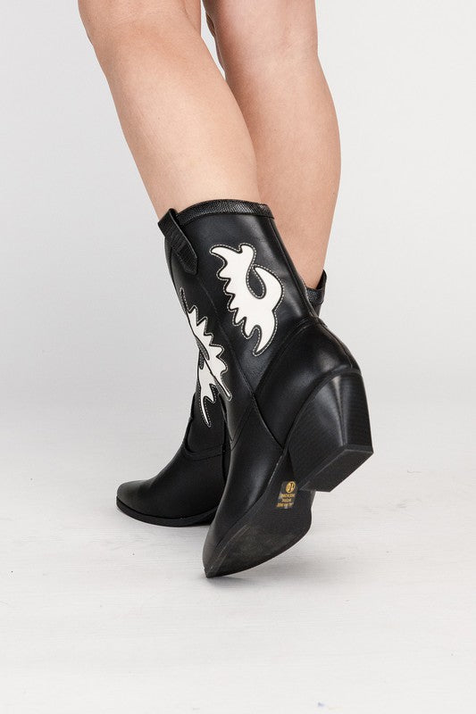 Western High Ankle Boots