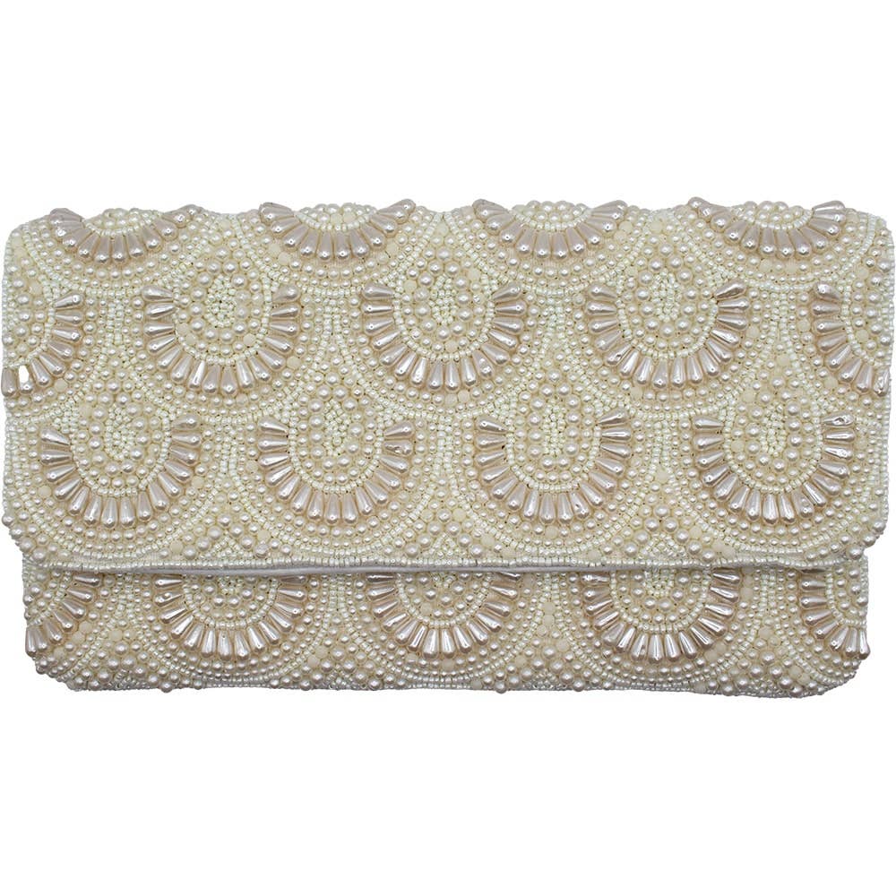 Pearl Horseshoe Beaded Clutch