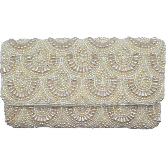 Pearl Horseshoe Beaded Clutch