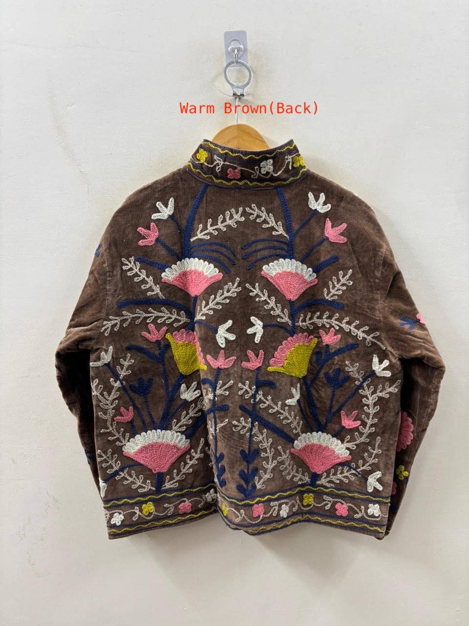 The Gulbadan Earth — Hand-Embroidered Velvet Jacket