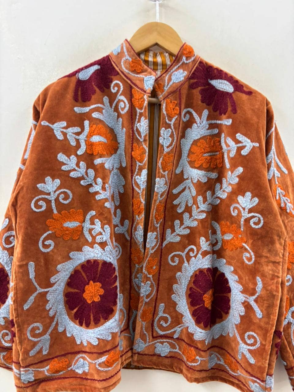 The Bloom -Hand-Embroidered Velvet Jacket