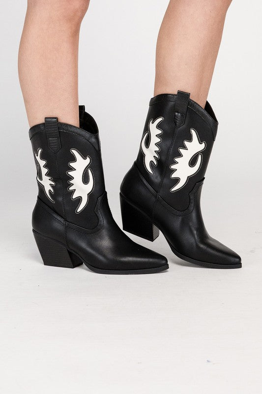 Western High Ankle Boots